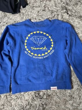 Diamond Supply Co. Blue Graphic Crewneck Sweatshirt